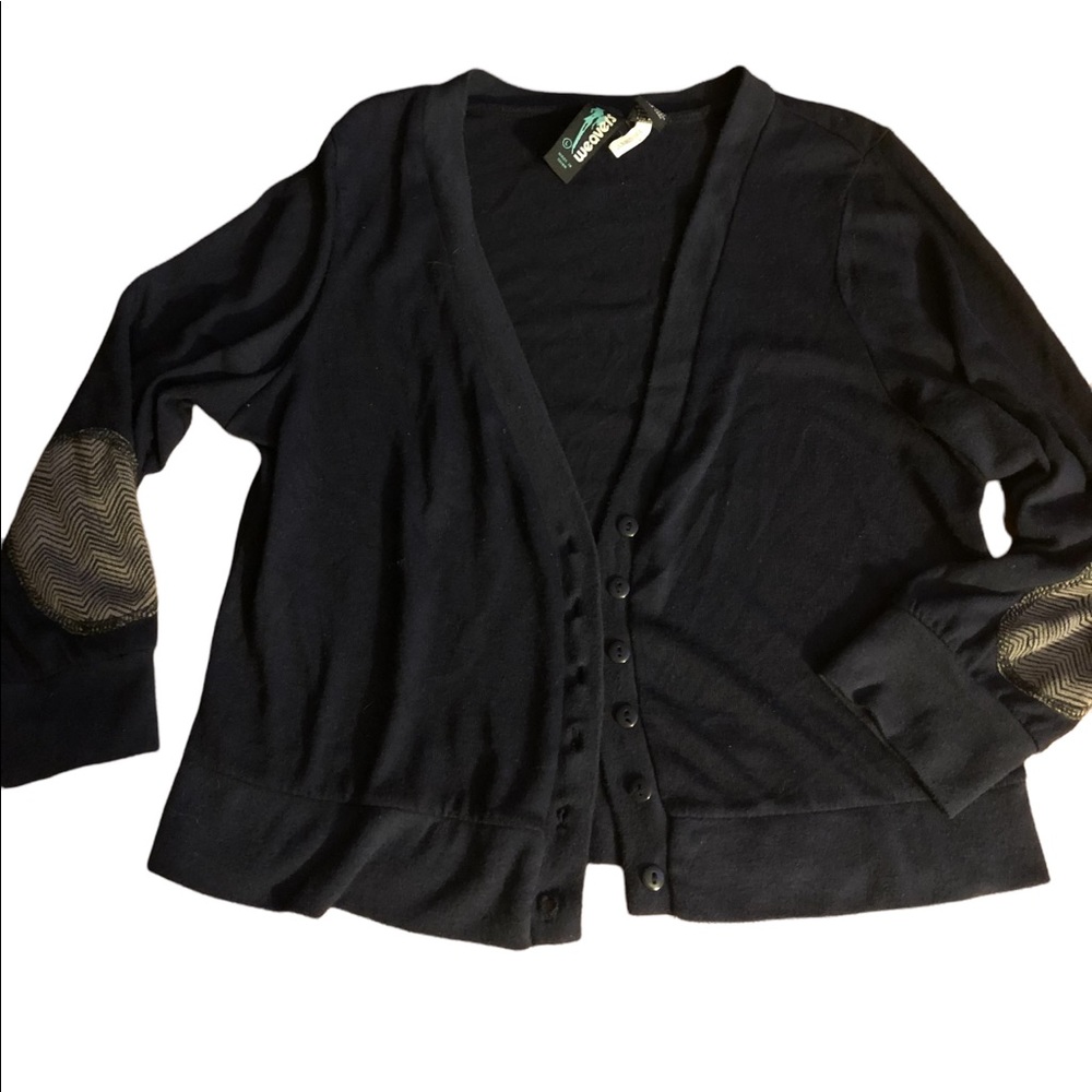 Cardigan with Patch Sleeve